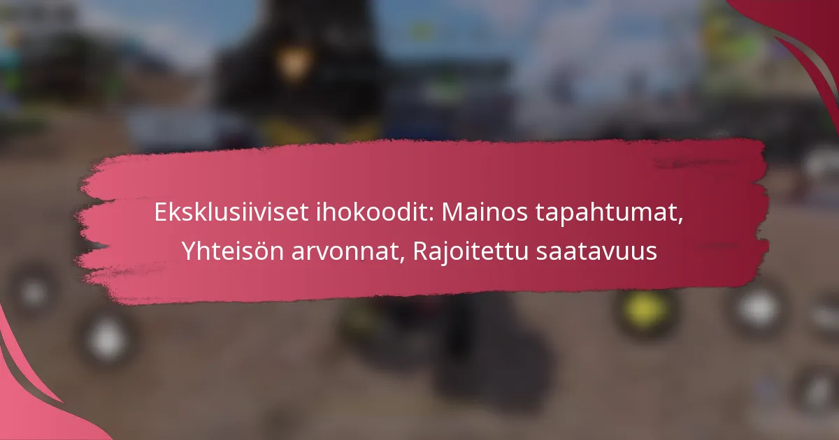 Eksklusiiviset ihokoodit: Mainos tapahtumat, Yhteisön arvonnat, Rajoitettu saatavuus