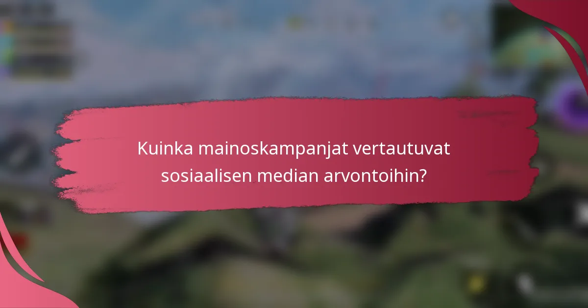 Kuinka mainoskampanjat vertautuvat sosiaalisen median arvontoihin?
