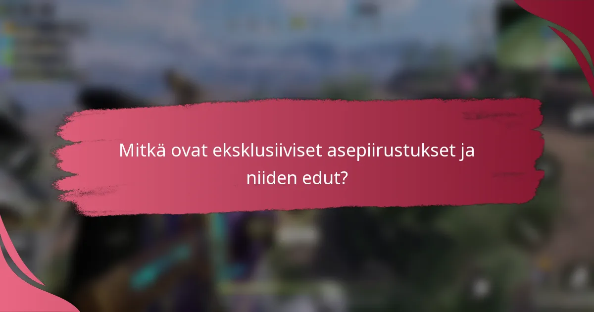 Mitkä ovat eksklusiiviset asepiirustukset ja niiden edut?