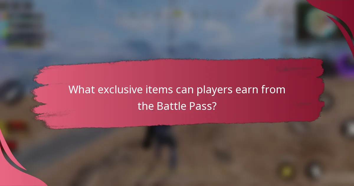 What exclusive items can players earn from the Battle Pass?